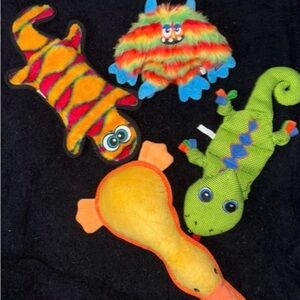 Colorful Plush Monster and Animal Toy Set for Dogs